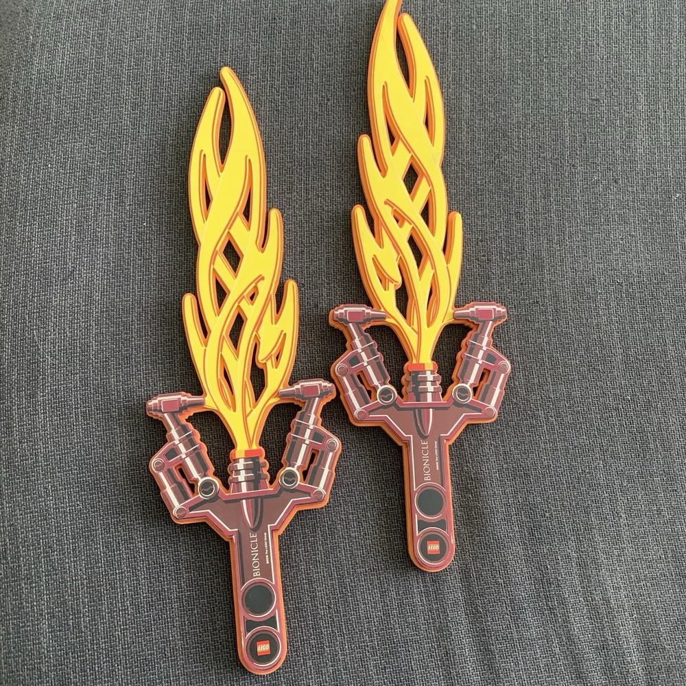 Lot 2 LEGO Bionicle Foam Flame Sword